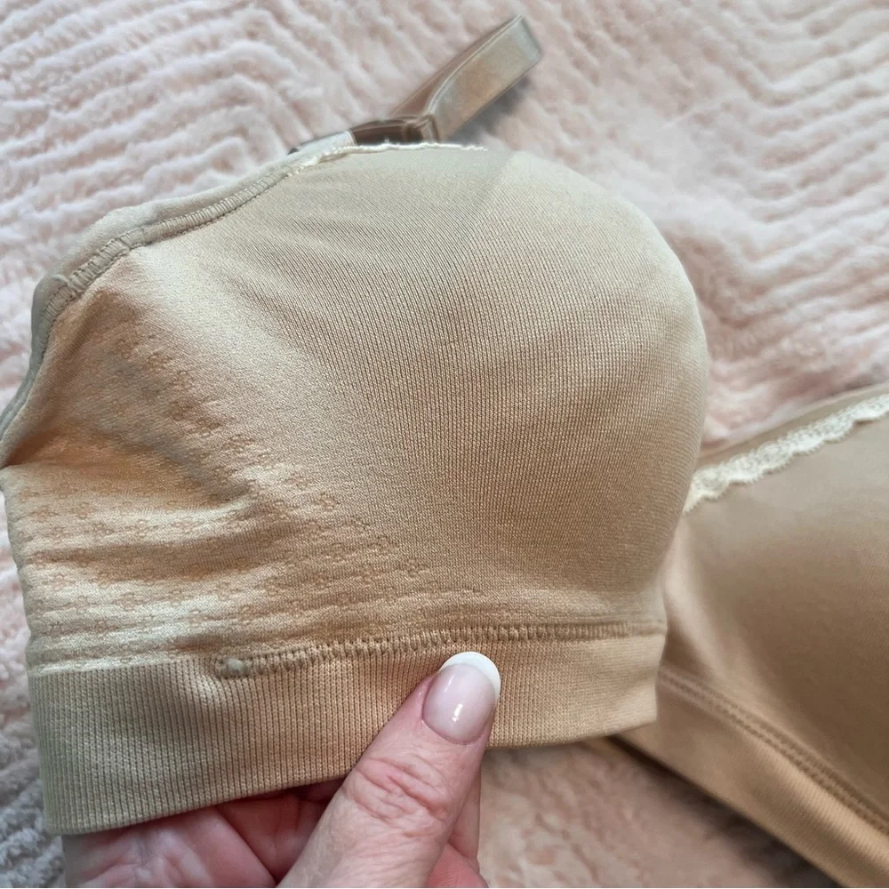 Hanes Beige Lace Accent Bra